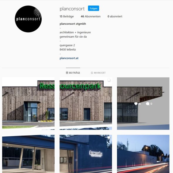instagram - planconsort ztgmbh architekten + ingenieure